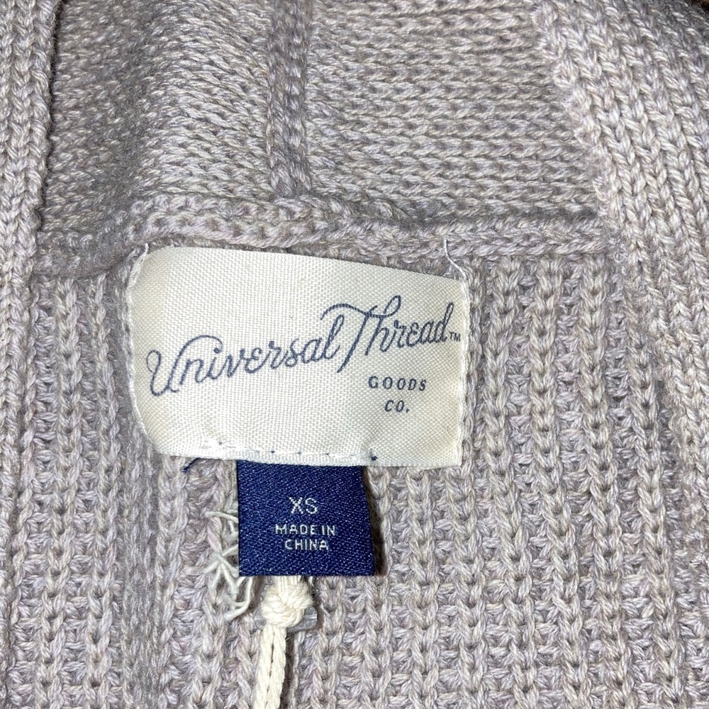 #58. 🆕 NWT - Universal Threads - Cozy Open-Front Taupe Ribbed Cardigan - Picture 4 of 4
